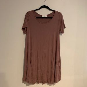 Dusty Rose Carly Jean Los Angeles swing dress